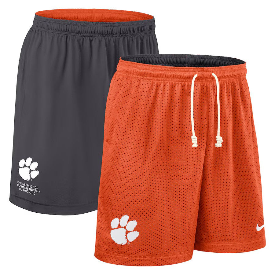 Clemson Tigers NCAA Nike 2025 Sideline Reversible Performance Shorts – Orange/Charcoal (USA Stock) - UKASSNI