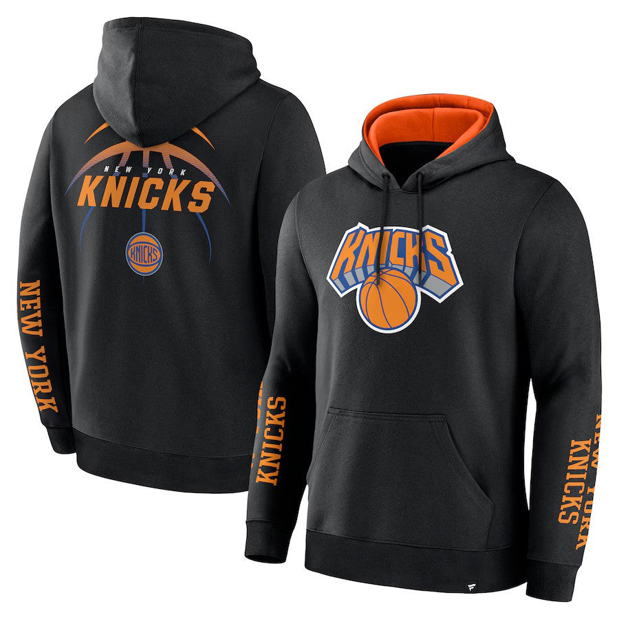New York Knicks NBA Fanatics Legacy Guard Pullover Hoodie - Black - UKASSNI