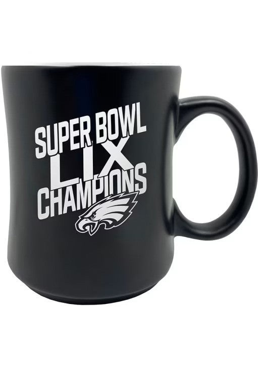 Philadelphia Eagles NFL UK 2024 Super Bowl Champions 19oz Starter Ceramic Mug - Black - UKASSNI