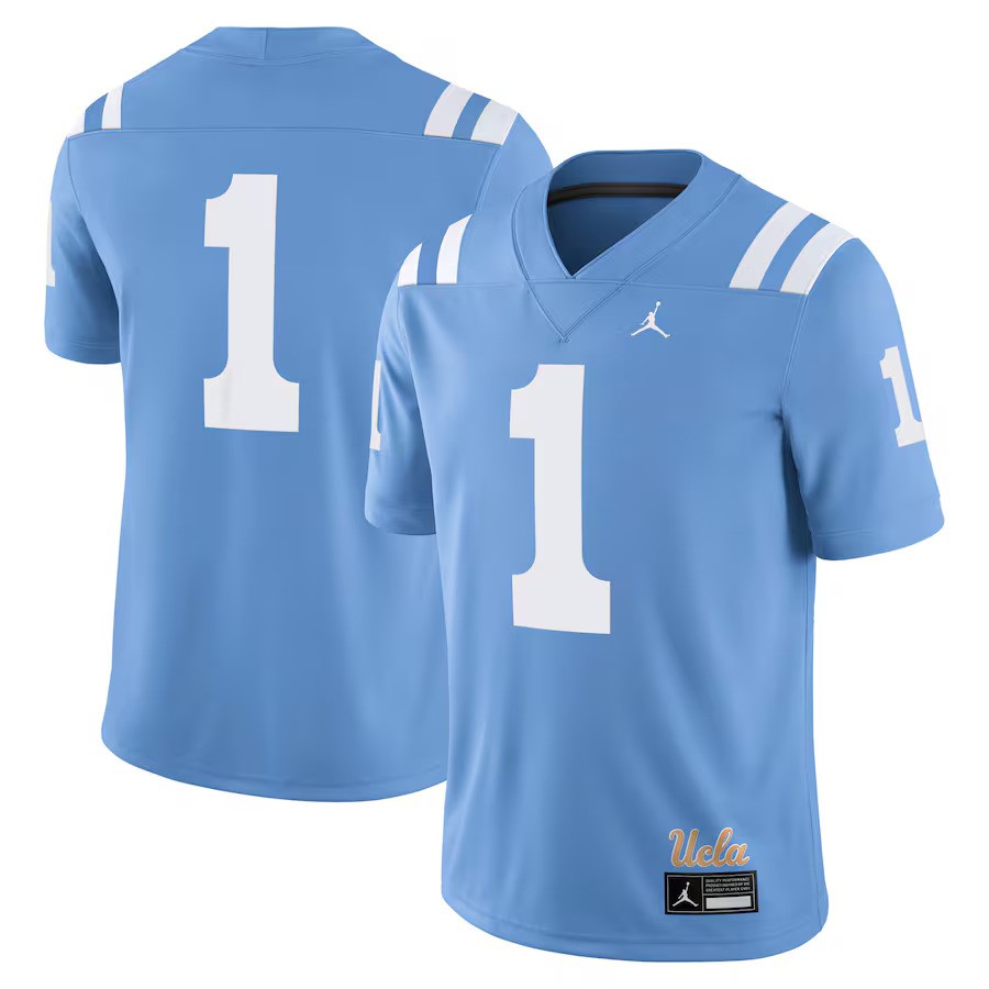 UCLA Bruins NCAA Jordan Brand Alternate Game Jersey – Light Blue (USA Stock) - UKASSNI