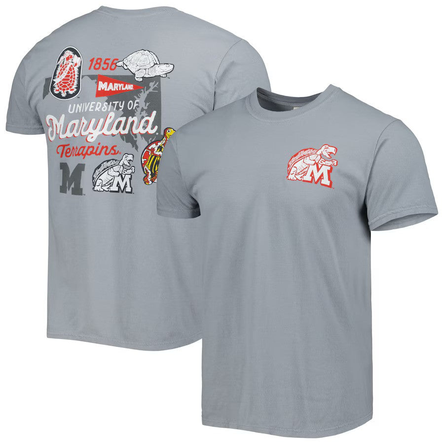 Maryland Terrapins NCAA Vault State Comfort T-Shirt - Graphite - UKASSNI