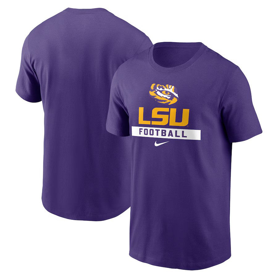 LSU Tigers Nike Football T-Shirt - Purple - UKASSNI