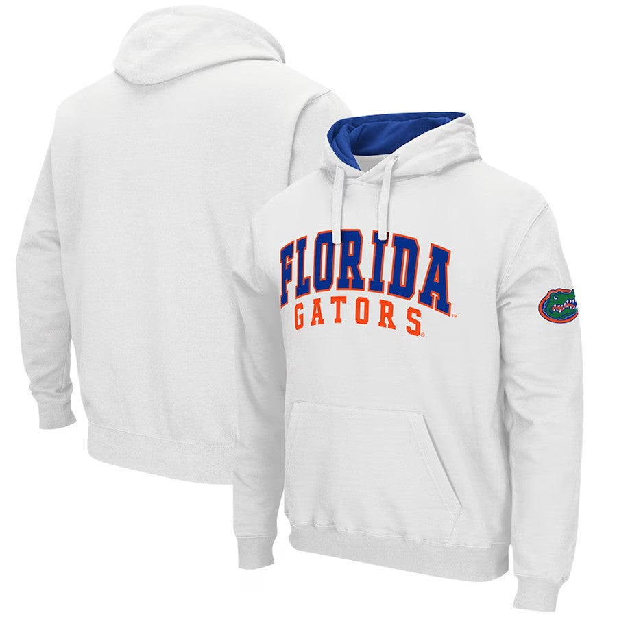 Florida Gators Colosseum Double Arch Pullover Hoodie - White - UKASSNI