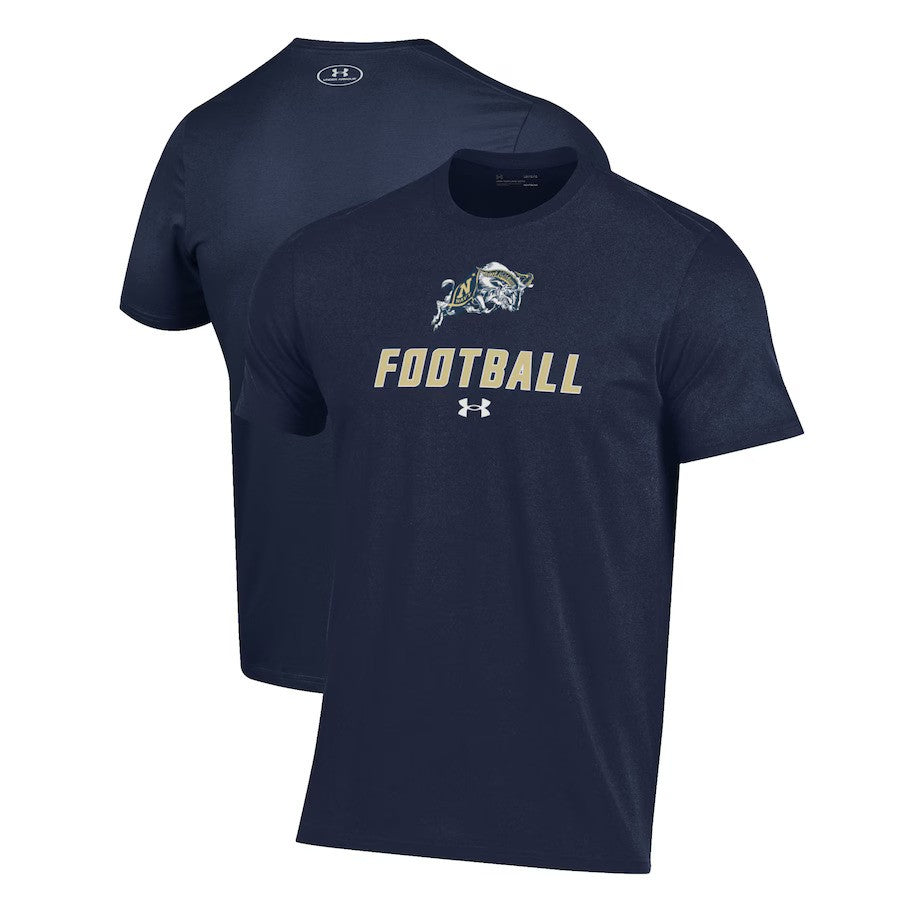 Navy Midshipmen NCAA Under Armour Football Performance T-Shirt - Navy (USA Stock) - UKASSNI