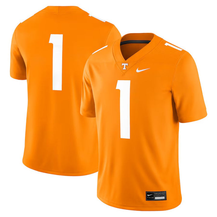 #1 Tennessee Volunteers Nike Game Jersey - Tennessee Orange - UKASSNI