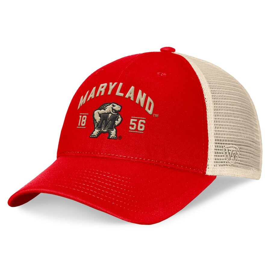 Maryland Terrapins NCAA Top of the World Heritage Waylon Trucker Adjustable Hat - Red (USA Stock) - UKASSNI