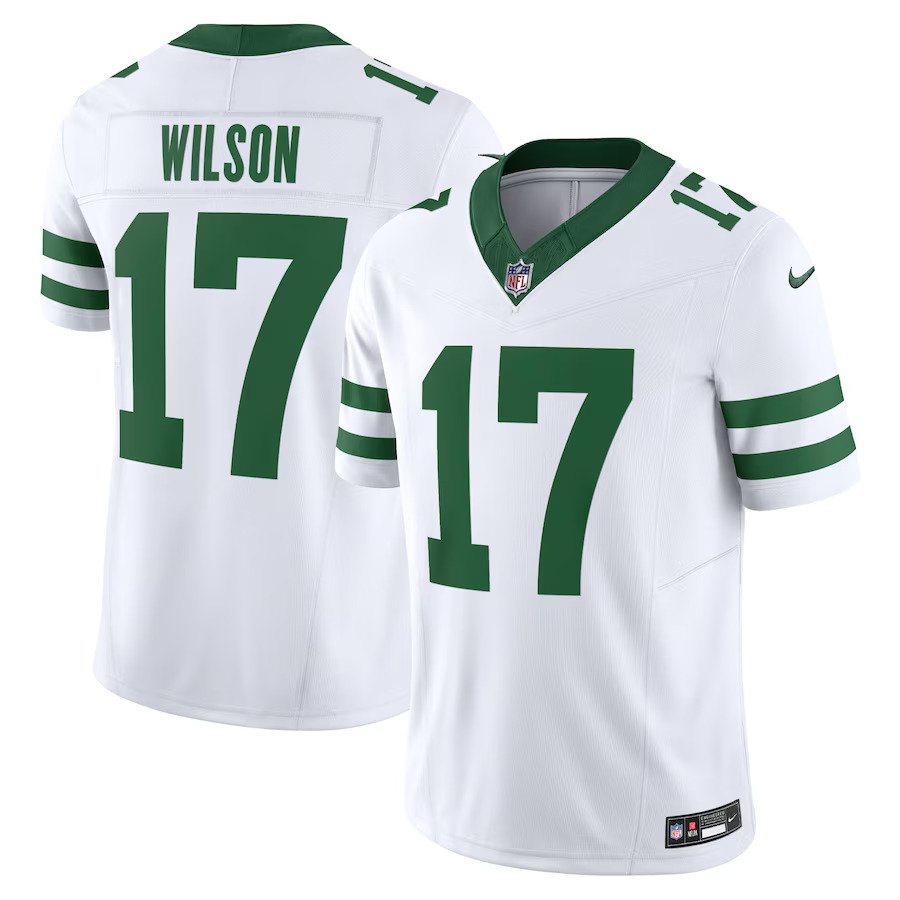 Garrett Wilson New York Jets Nike Legacy Vapor F.U.S.E. Limited Jersey - White - UKASSNI
