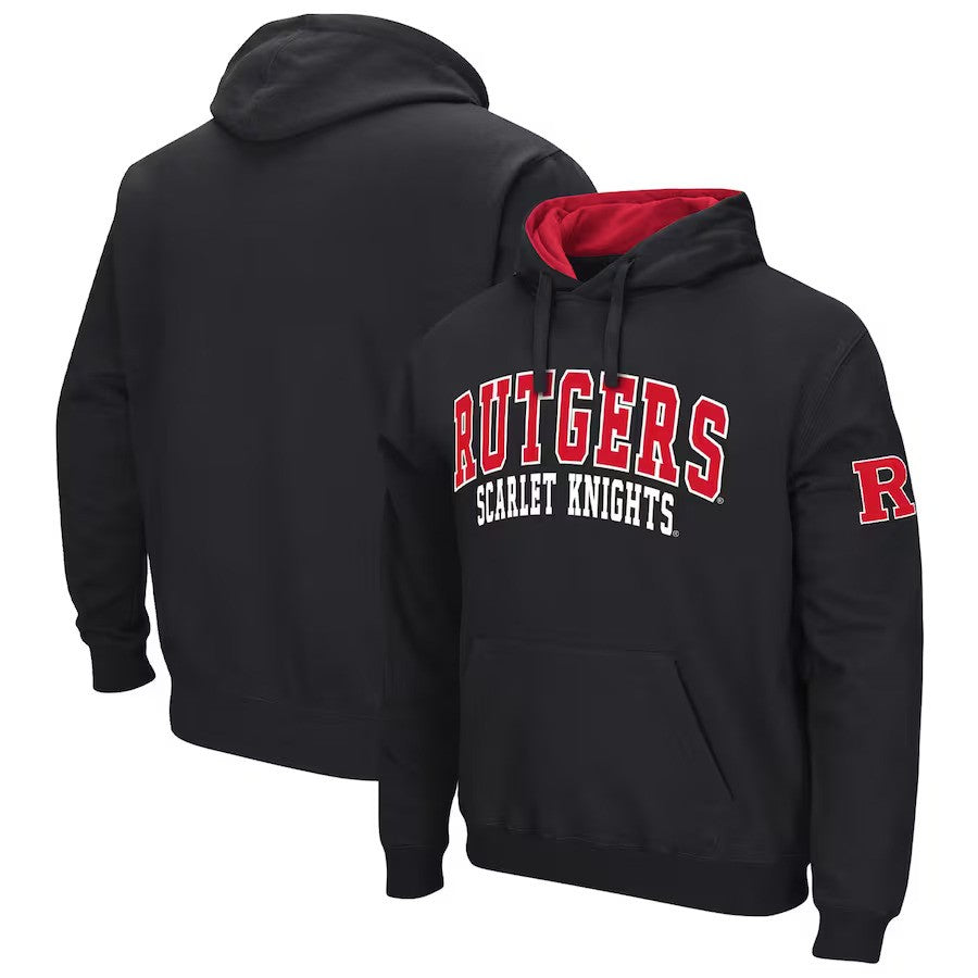 Rutgers Scarlet Knights Colosseum Double Arch Pullover Hoodie - Black - UKASSNI
