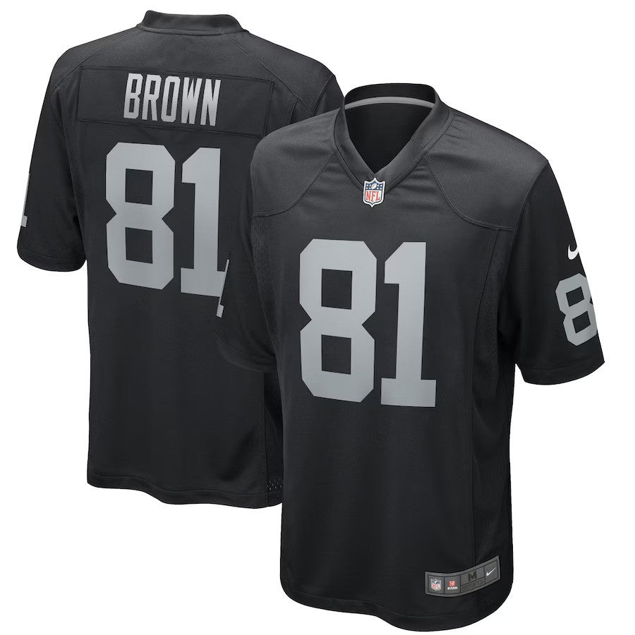 Las Vegas Raiders NFL Tim Brown Nike Game Retired Player Jersey – Black (USA Stock) - UKASSNI