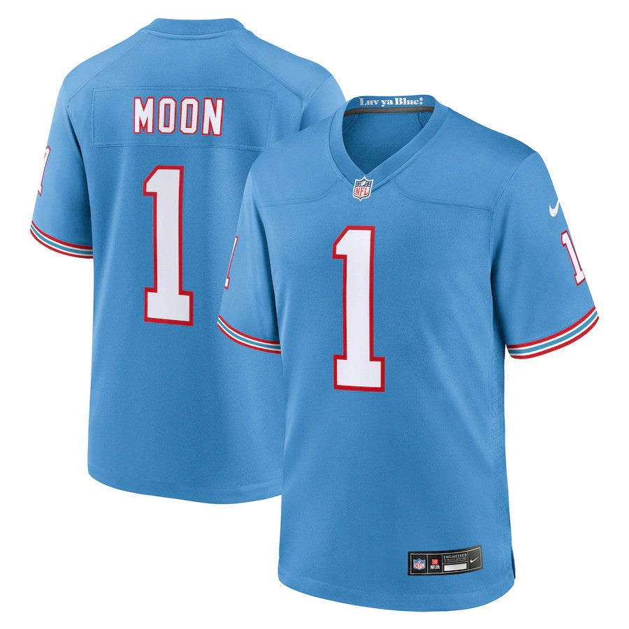 Warren Moon Tennessee Titans Nike Oilers Throwback Retired Player Game Jersey - Light Blue - UKASSNI