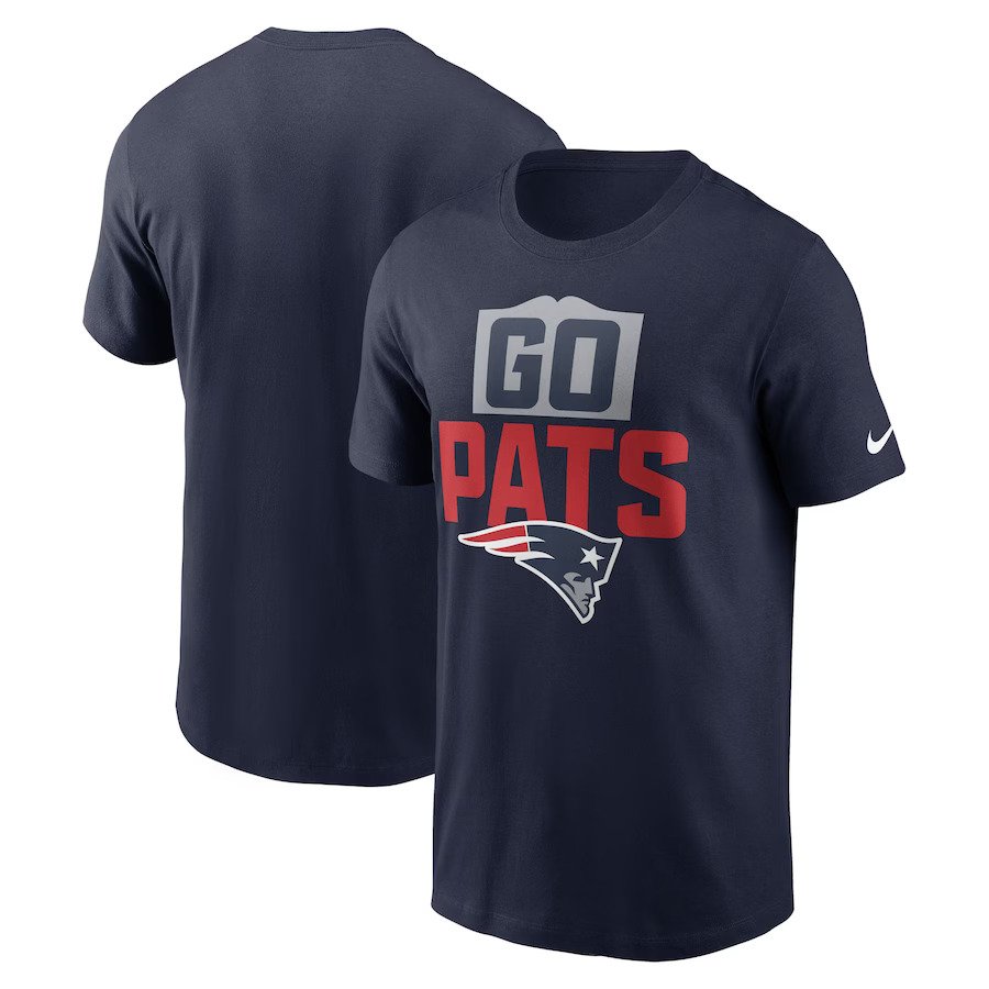 New England Patriots Nike Local Essential T-Shirt - Navy - UKASSNI