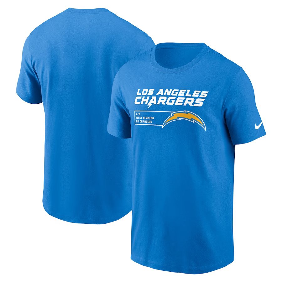 Los Angeles Chargers Nike Division Essential T-Shirt - Powder Blue - UKASSNI
