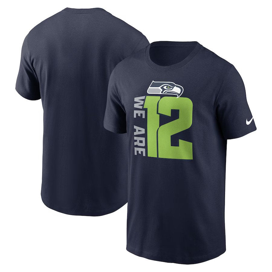 Seattle Seahawks Nike Local Essential T-Shirt - College Navy - UKASSNI