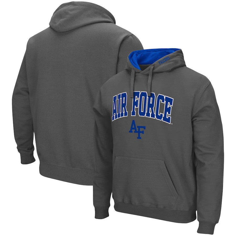 Air Force Falcons Colosseum Arch & Logo 3.0 Pullover Hoodie - Charcoal - UKASSNI