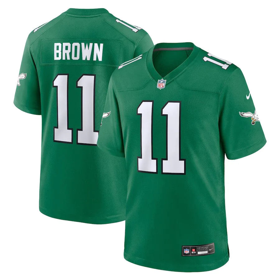 Philadelphia Eagles NFL UK A.J. Brown Nike Alternate Game Player Jersey - Kelly Green - UKASSNI