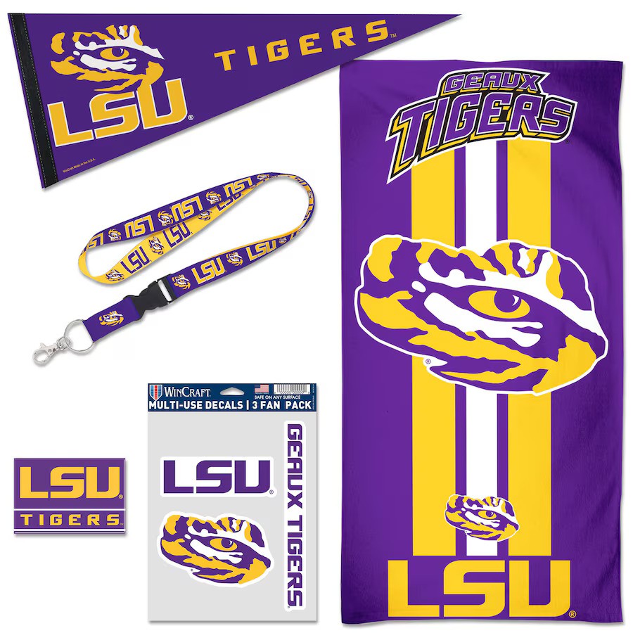 LSU Tigers WinCraft House Fan Accessories Pack - UKASSNI