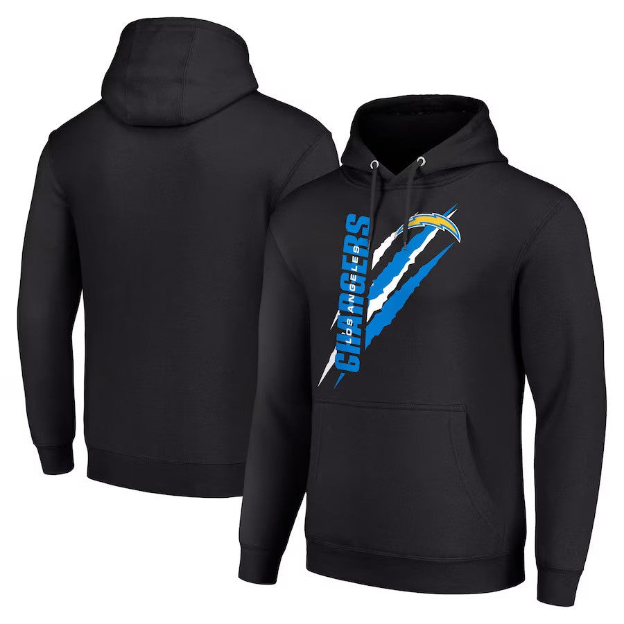 Los Angeles Chargers Starter Color Scratch Fleece Pullover Hoodie - Black - UKASSNI