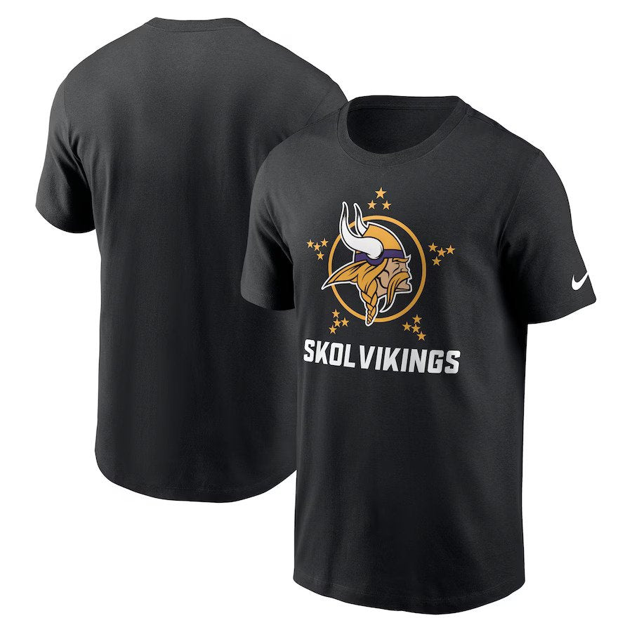 Minnesota Vikings Nike Local Essential T-Shirt - Black - UKASSNI