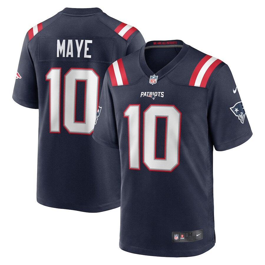 New England Patriots NFL Drake Maye Nike Game Player Jersey – Navy (USA Stock) - UKASSNI