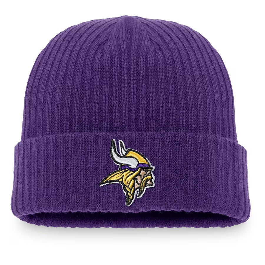 Minnesota Vikings UK Fanatics Branded Core Fundamental Cuffed Knit Hat - Purple - UKASSNI