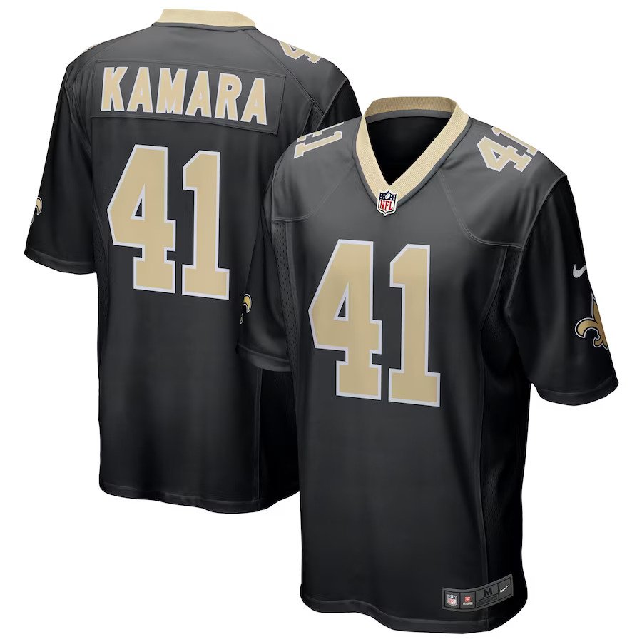 Alvin Kamara New Orleans Saints Nike Game Jersey - Black - UKASSNI