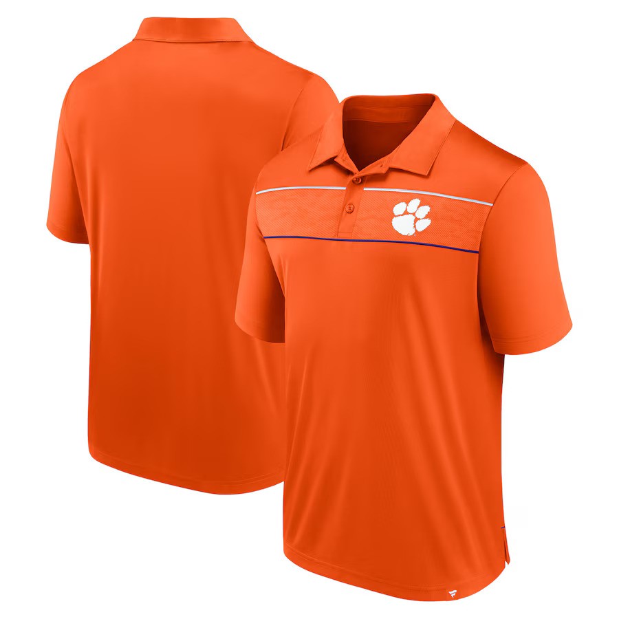 Clemson Tigers Fanatics Branded Defender Polo - Orange - UKASSNI