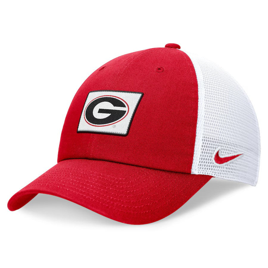 Georgia Bulldogs Nike Primetime Club Trucker Adjustable Hat - Red/White - UKASSNI