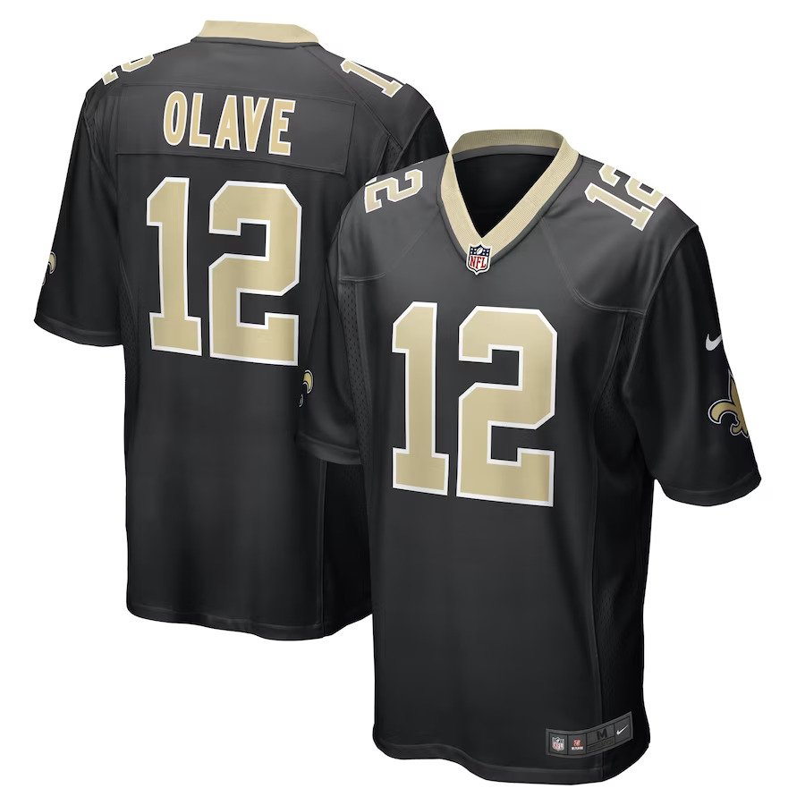 Chris Olave New Orleans Saints Nike Player Game Jersey - Black - UKASSNI