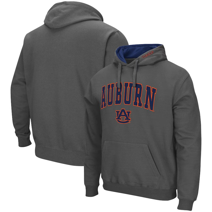 Auburn Tigers Colosseum Arch & Logo 3.0 Pullover Hoodie - Charcoal - UKASSNI