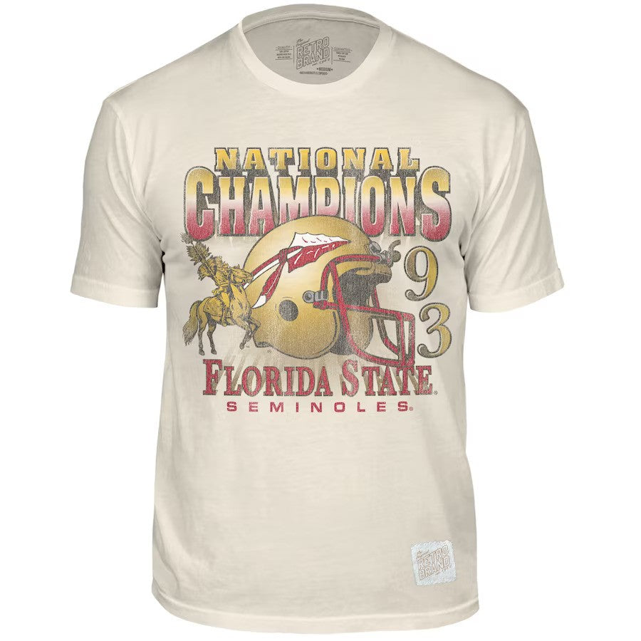 Florida State Seminoles Original Retro Brand Retro T-Shirt - Cream - UKASSNI