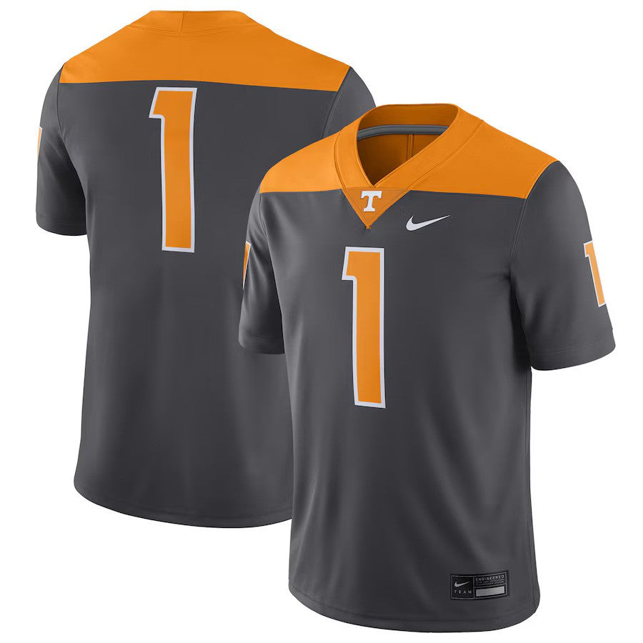 Tennessee Volunteers NCAA Nike Alternate Game Jersey – Anthracite (USA Stock) - UKASSNI