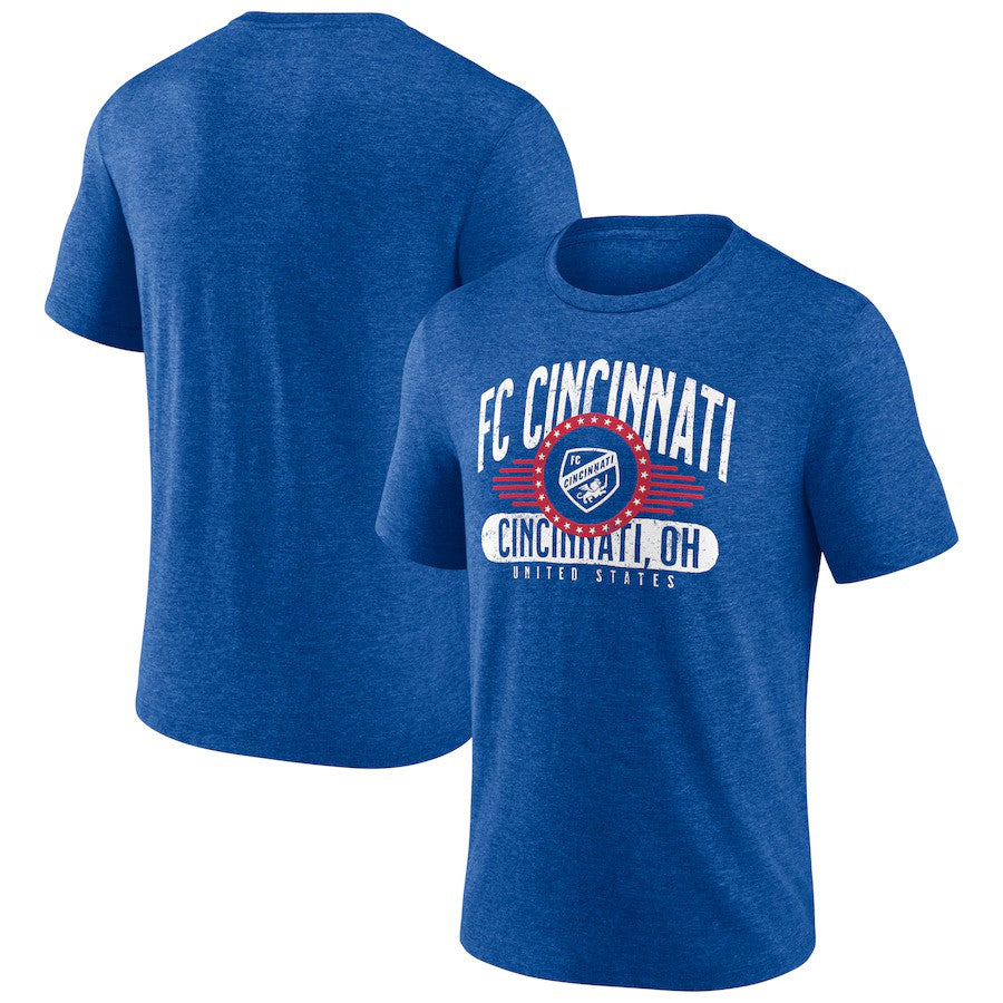 FC Cincinnati Fanatics Badge of Honor Tri-Blend T-Shirt - Heathered Royal - UKASSNI