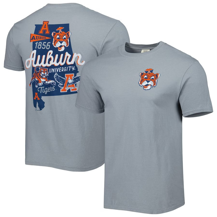 Auburn Tigers Vault State Comfort T-Shirt - Graphite - UKASSNI