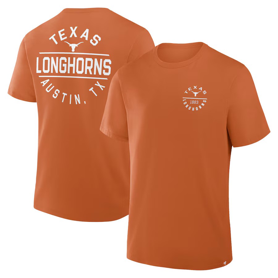 Texas Longhorns NCAA Fanatics Fastbreak T-Shirt – Texas Orange (USA Stock) - UKASSNI
