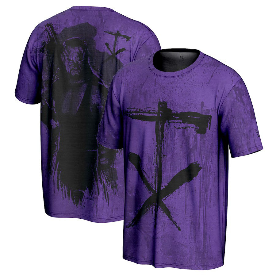 The Undertaker WWE ProSphere Symbol T-Shirt – Purple (USA Stock) - UKASSNI