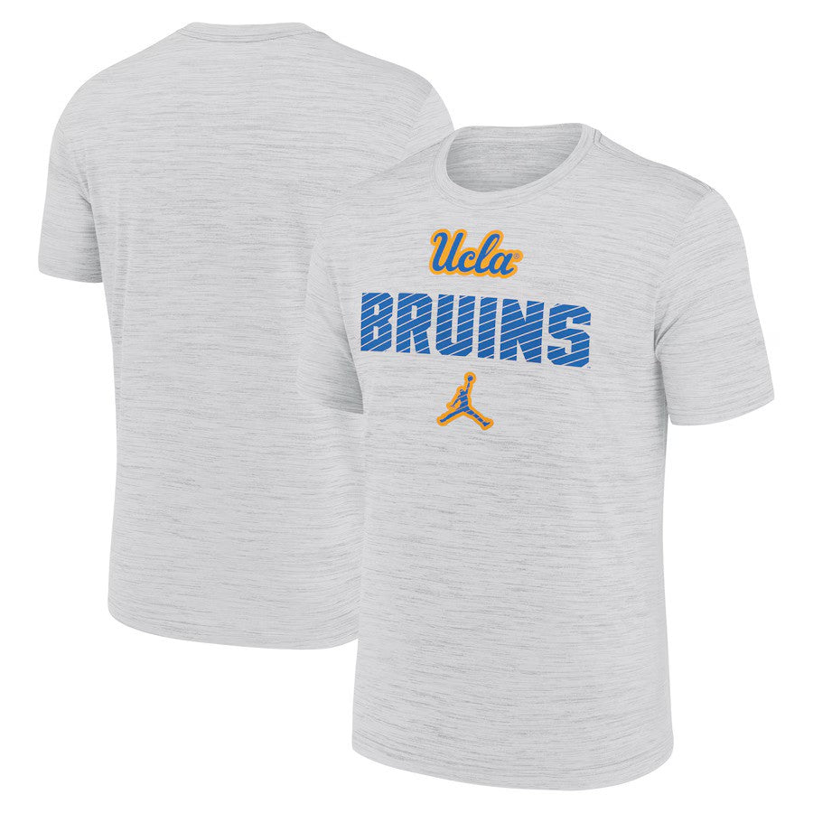 UCLA Bruins NCAA Jordan Brand Campus Slant Velocity Performance T-Shirt – White (USA Stock) - UKASSNI