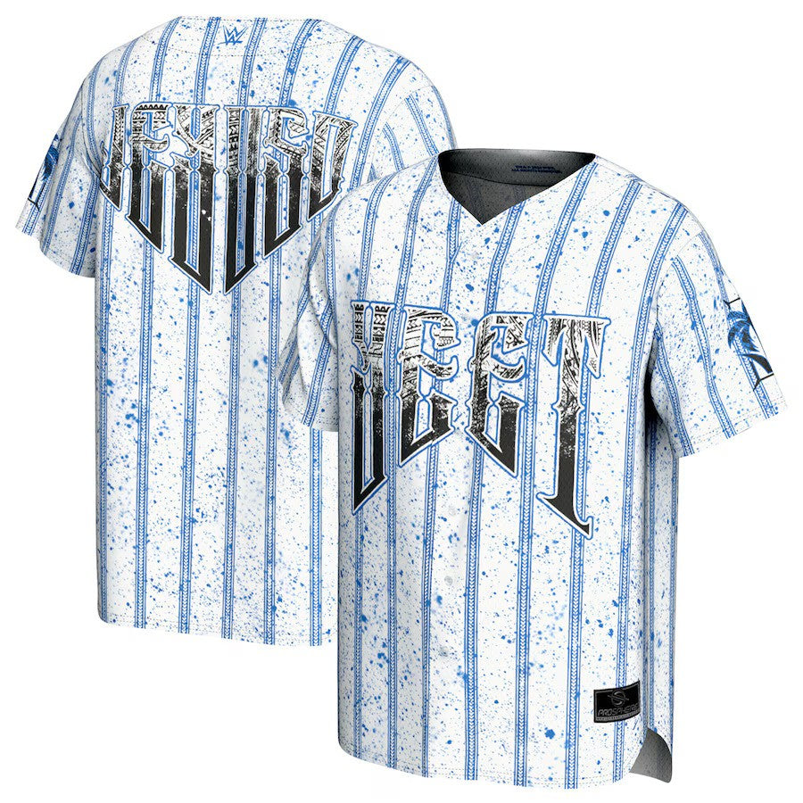Jey Uso WWE ProSphere Tribal Fashion Baseball Jersey – White (USA Stock) - UKASSNI