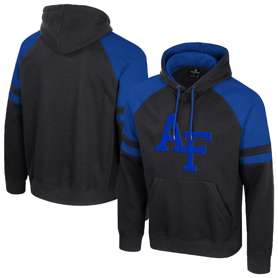 Air Force Falcons NCAA Colosseum Todd Raglan Pullover Hoodie - Gray - UKASSNI