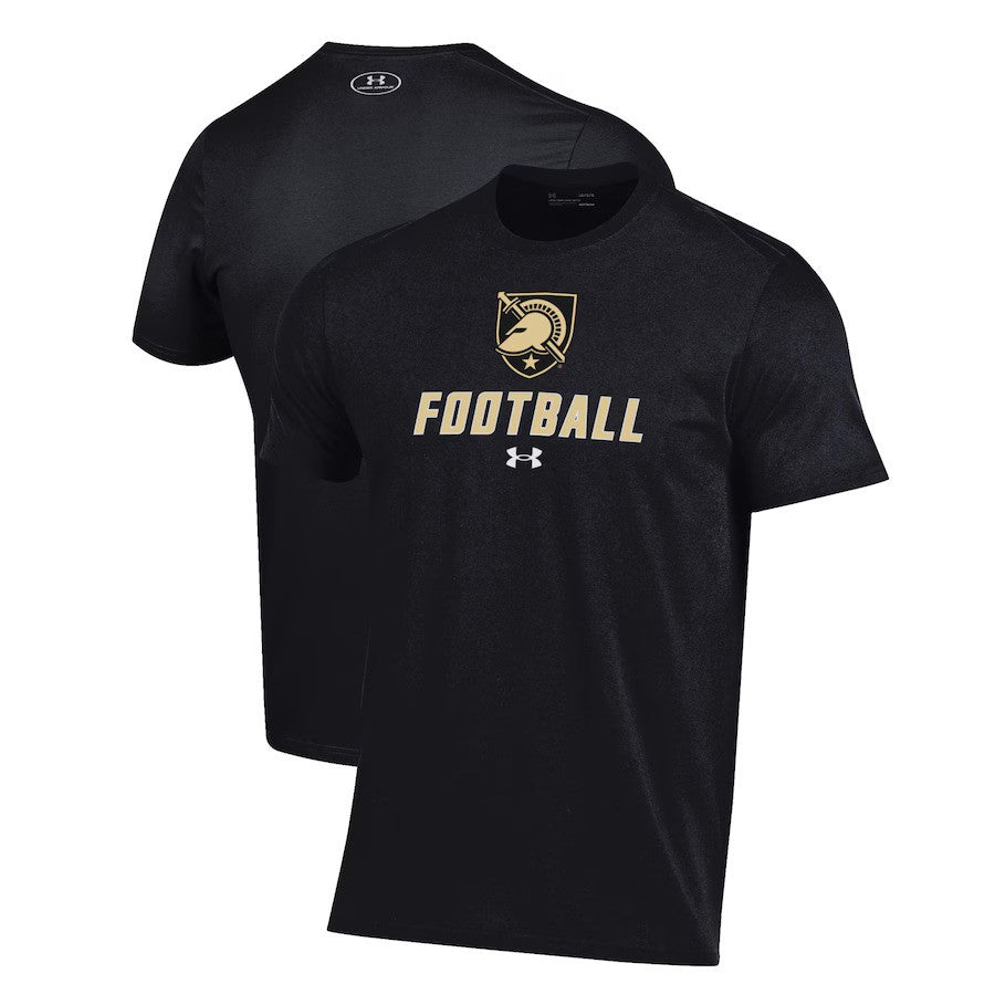 Army Black Knights NCAA Under Armour Football Performance T-Shirt – Black (USA Stock) - UKASSNI