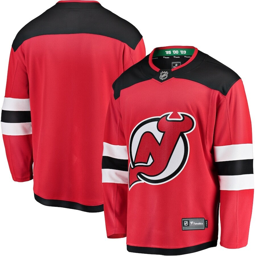 New Jersey Devils NHL Fanatics Breakaway Home Jersey – Red (USA Stock) - UKASSNI