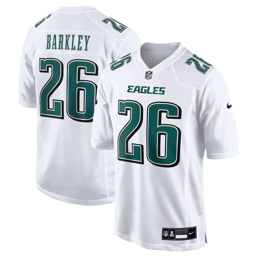 Saquon Barkley NFL Philadelphia Eagles Nike Fashion Game Jersey – Tundra White (USA Stock) - UKASSNI