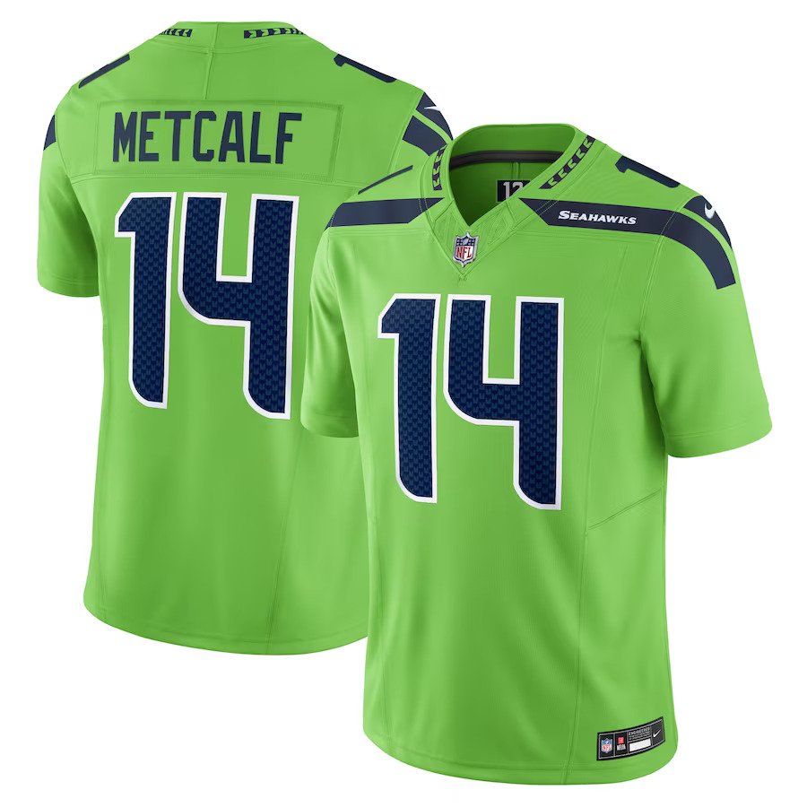 DK Metcalf Seattle Seahawks Nike Vapor F.U.S.E. Limited Jersey - Neon Green - UKASSNI