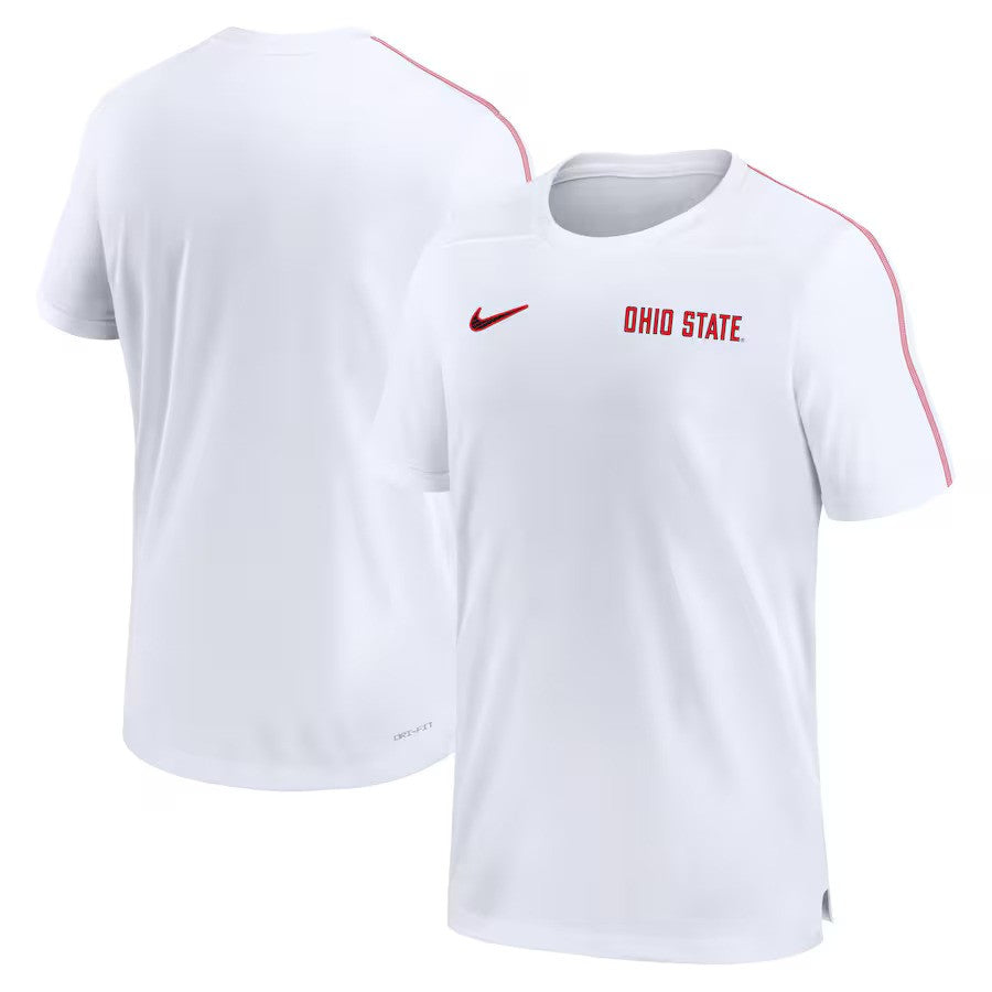 Ohio State Buckeyes Nike 2024 Sideline Coach Performance Top - White - UKASSNI
