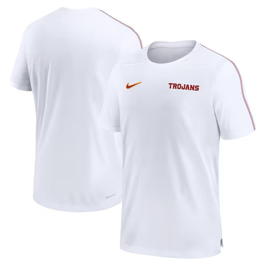 USC Trojans Nike 2024 Sideline Coach Performance Top - White - UKASSNI