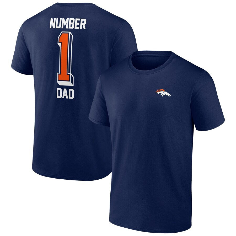 Denver Broncos Number One Dad T-Shirt - Navy - UKASSNI