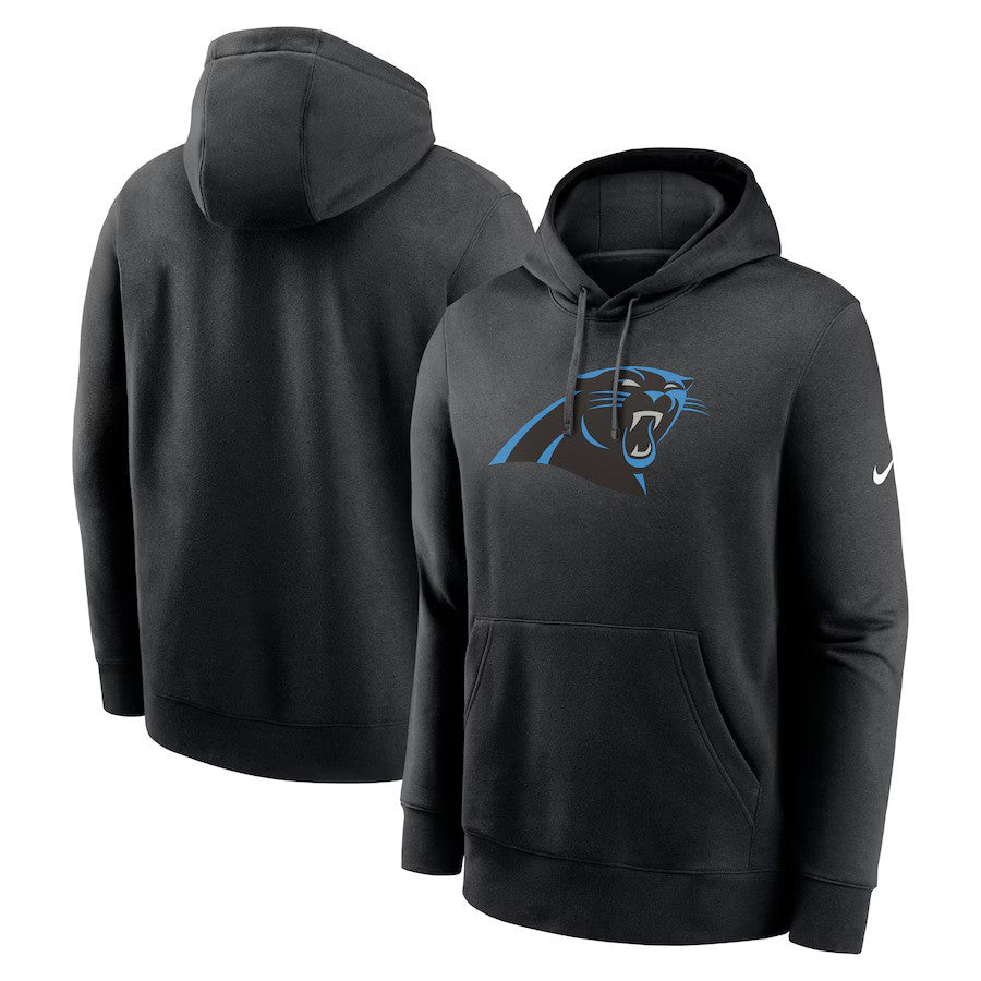 Carolina Panthers Nike Rewind Club Pullover Hoodie - Black - UKASSNI