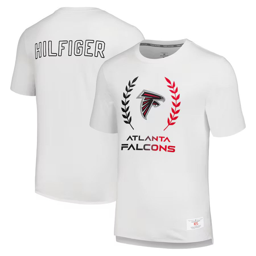 Atlanta Falcons Tommy Hilfiger Miles T-Shirt - White - UKASSNI