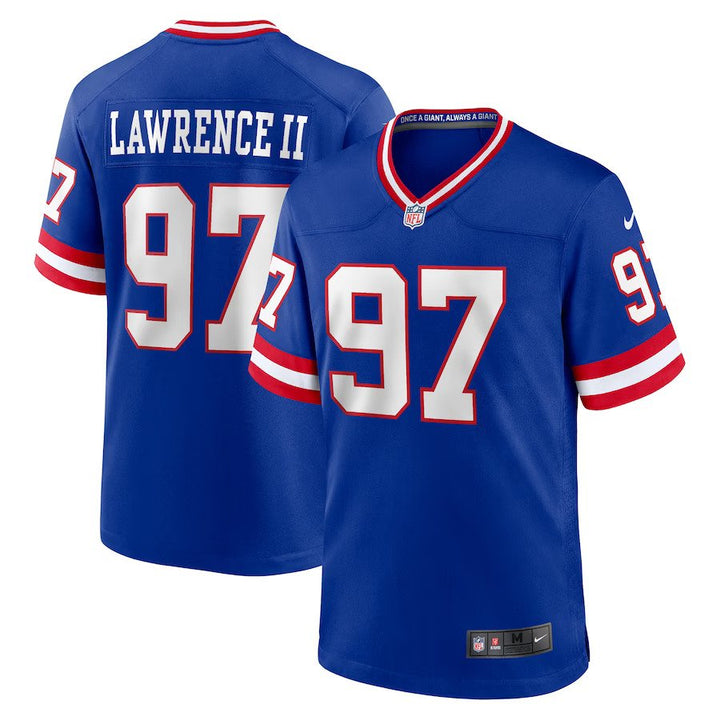 New York Giants NFL UK 2XL Dexter Lawrence II Nike Game Player Jersey - Royal - UKASSNI