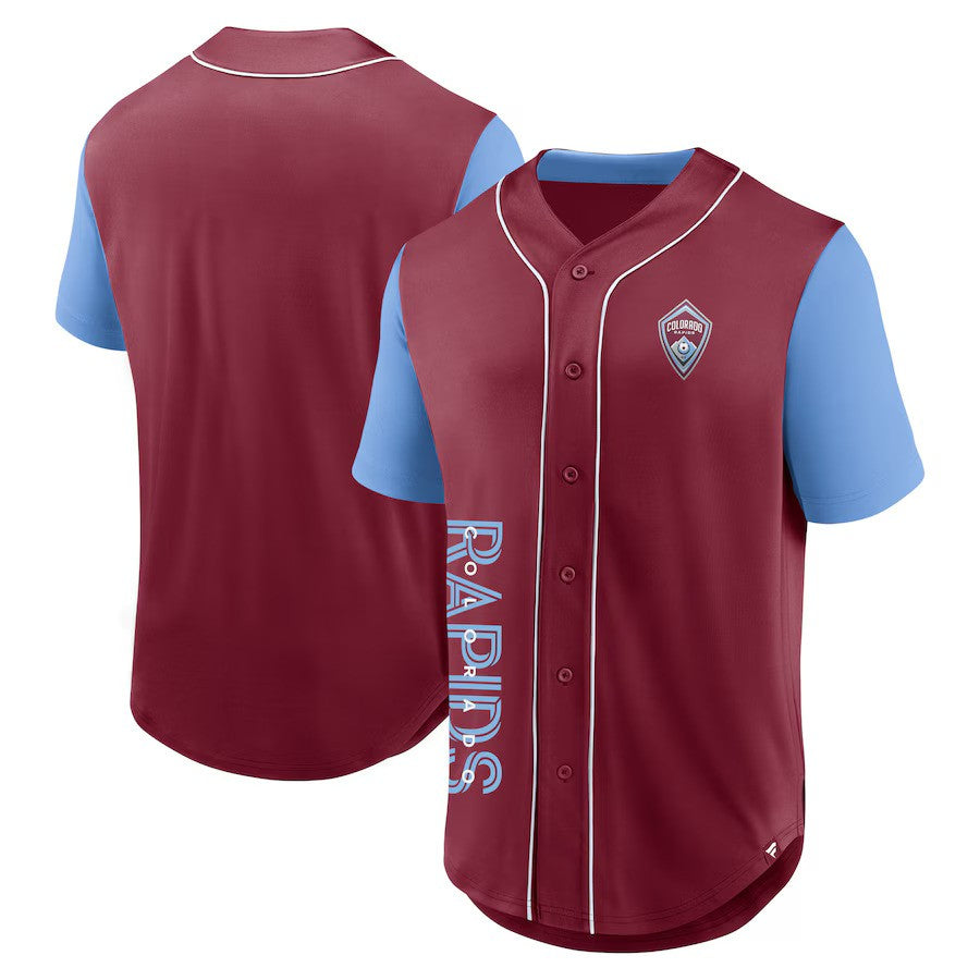 Colorado Rapids Fanatics Balance Fashion Baseball Jersey - Burgundy - UKASSNI