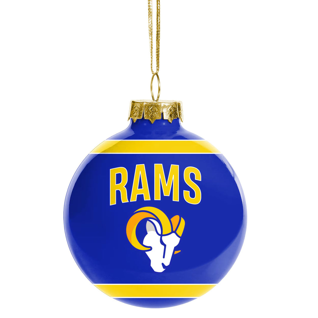 LA Rams NFL UK 3 Glass Ball Ornament Pack - UKASSNI